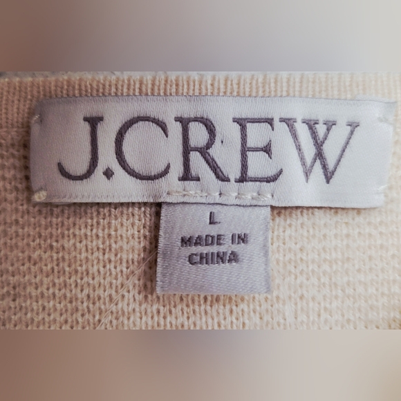 NWT J. Crew Giselle Cream Button-Up Women's Cardigan Sweater | Size Large - Picture 4 of 6